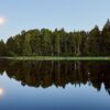 Måneskinn over Kornsjø, fotokunst veggbilde / plakat av Henning Mella