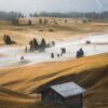 Tåke og fjell i alpene, fotokunst veggbilde / plakat av Kristoffer Vangen