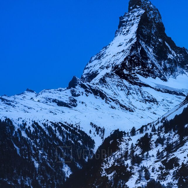 Zermatt og Matterhorn i kveldslys, fotokunst veggbilde / plakat av Kristoffer Vangen