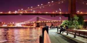 Historiske Brooklyn Bridge, fotokunst veggbilde / plakat av Kåre Johansen