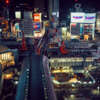 Shibuya - a miniature world pano, fotokunst veggbilde / plakat av Veggbilder