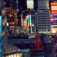 Shibuya - a miniature world pano, fotokunst veggbilde / plakat av Veggbilder