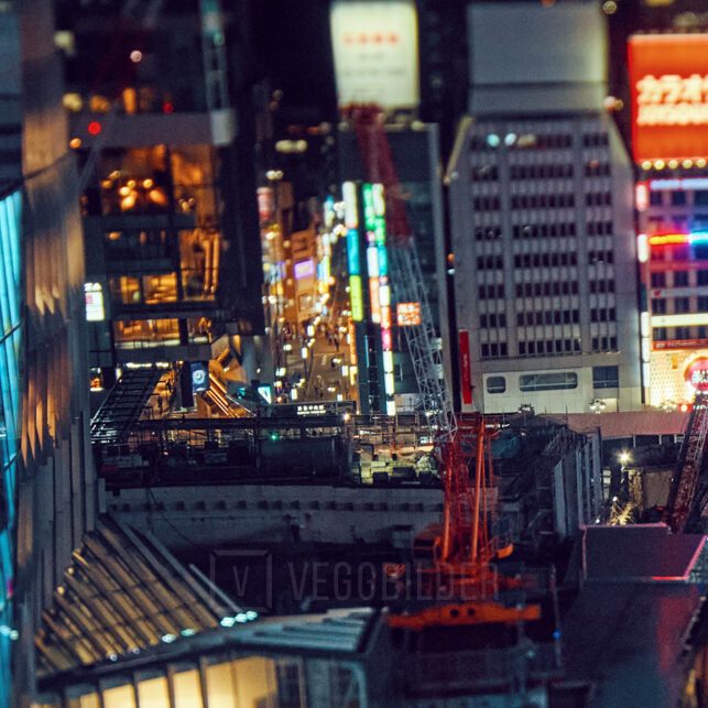 Shibuya - a miniature world pano, fotokunst veggbilde / plakat av Veggbilder