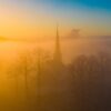 Kirke i vinterlys, fotokunst veggbilde / plakat av Terje Kolaas